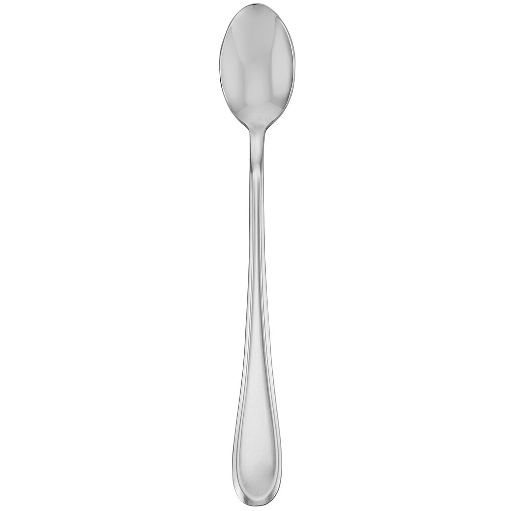 Walco Orbiter from Steelite International WL0404 7 5/8" 18/0 Stainless Steel Extra Heavy Weight Iced Tea Spoon - 12/Case