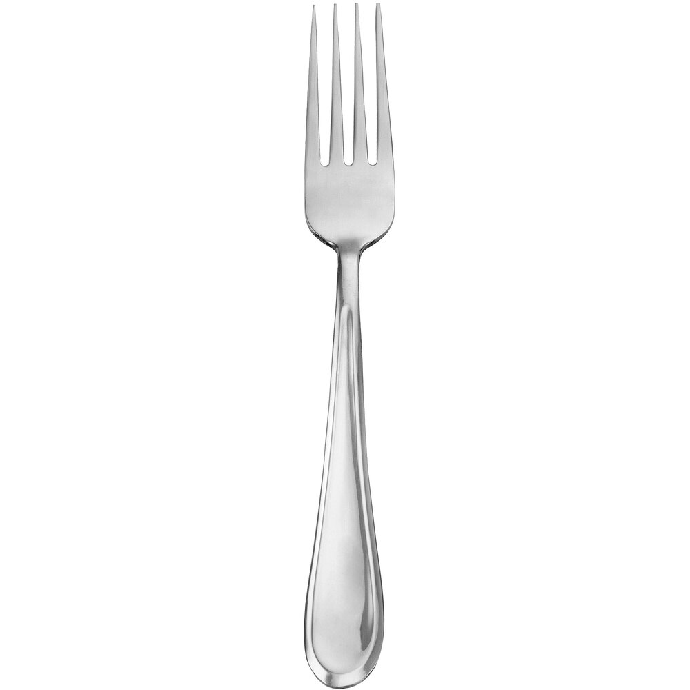 Walco Orbiter from Steelite International WL0405 8 1/8" 18/0 Stainless Steel Extra Heavy Weight Dinner Fork - 12/Case
