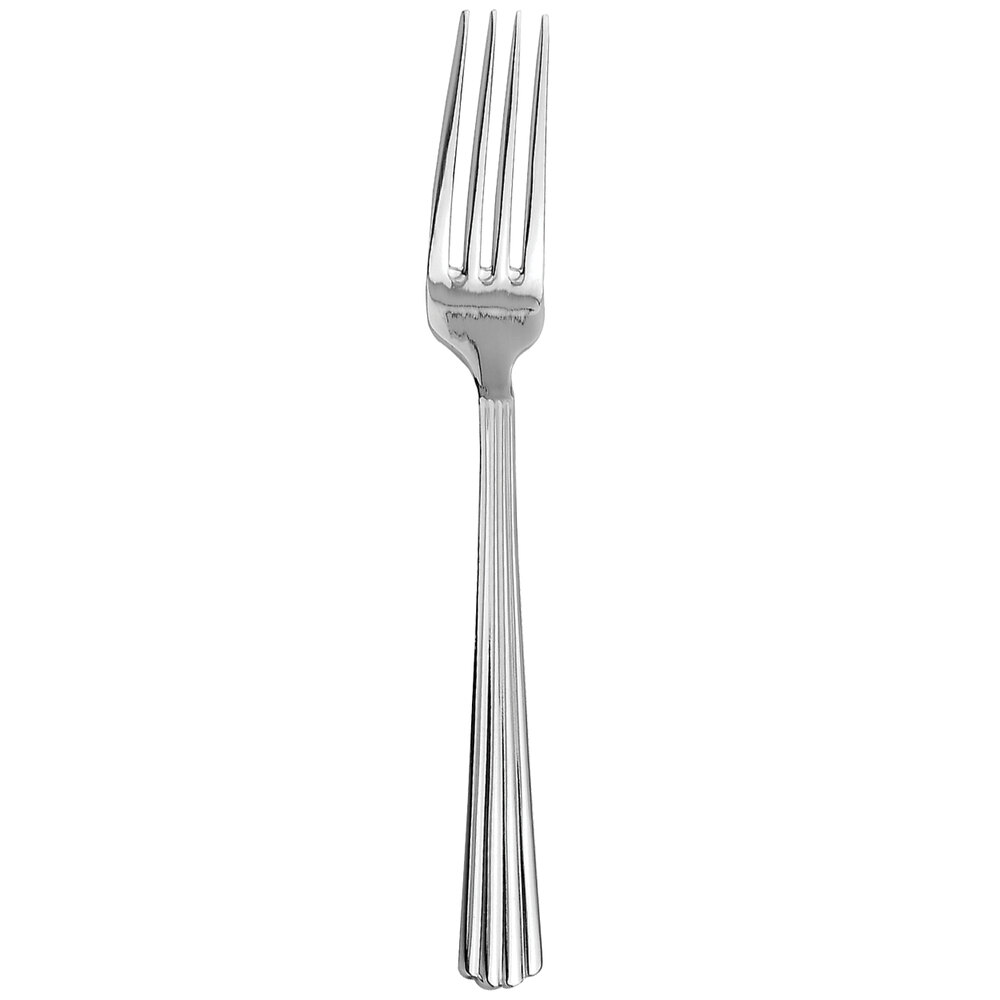 Walco Hyannis from Steelite International WL49051 7 5/8" 18/10 Stainless Steel Extra Heavy Weight European Table Fork - 24/Case