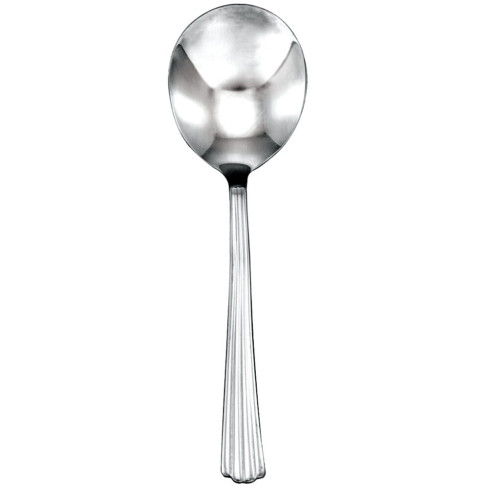 Walco Hyannis from Steelite International WL4912 5 3/4" 18/10 Stainless Steel Extra Heavy Weight Bouillon Spoon - 24/Case