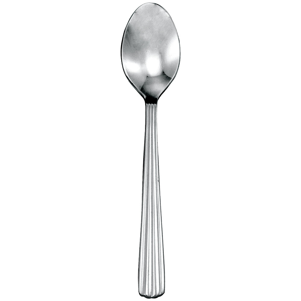 Walco Hyannis from Steelite International WL4929 4 13/16" 18/10 Stainless Steel Extra Heavy Weight Demitasse Spoon - 24/Case