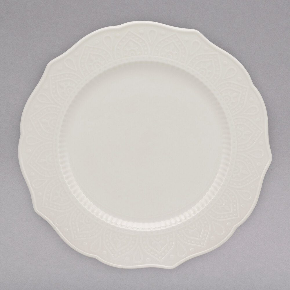 10 Strawberry Street DHLA-0004 Dahlia 7 1/2" White New Bone China Side Plate - 24/Case