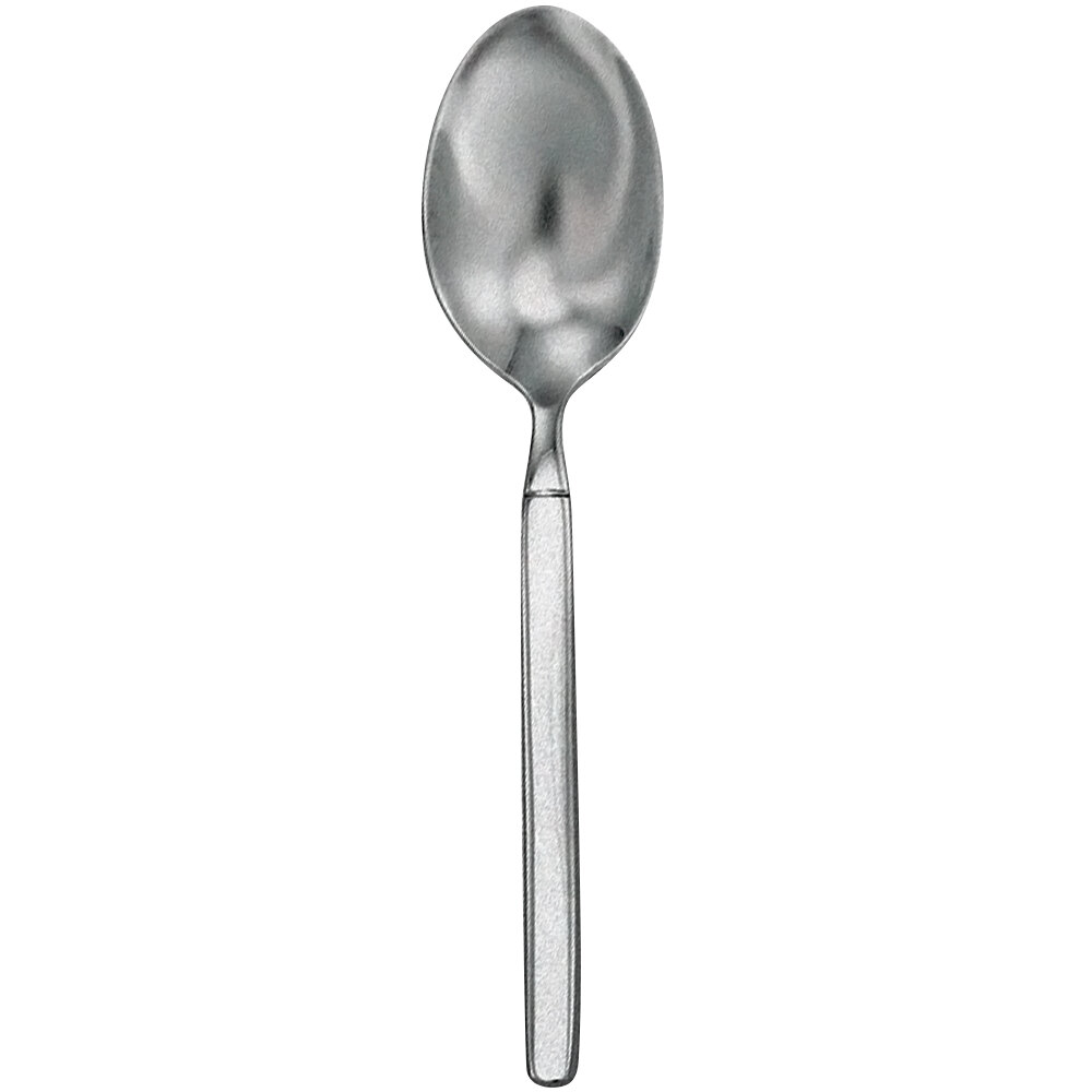 Walco Vogue from Steelite International WL2501FST 6 1/16" 18/10 Stainless Steel Extra Heavy Weight Tea Spoon with Fieldstone Finish - 12/Case