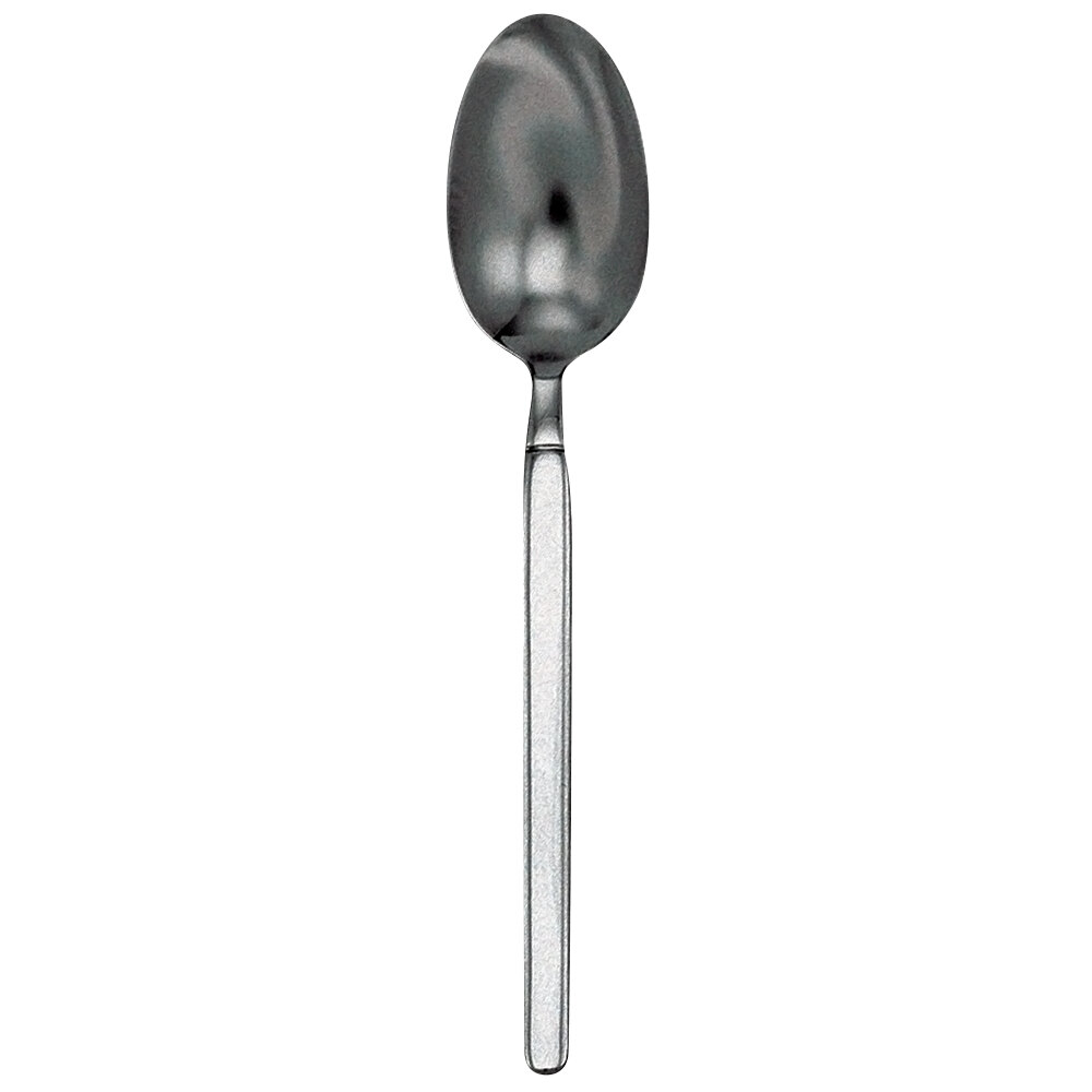 Walco Vogue from Steelite International WL2507FST 6 15/16" 18/10 Stainless Steel Extra Heavy Weight Dessert Spoon with Fieldstone Finish - 12/Case