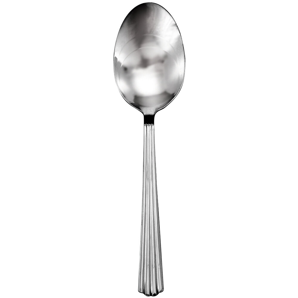 Walco Hyannis from Steelite International WL4903 8" 18/10 Stainless Steel Extra Heavy Weight Tablespoon / Serving Spoon - 24/Case