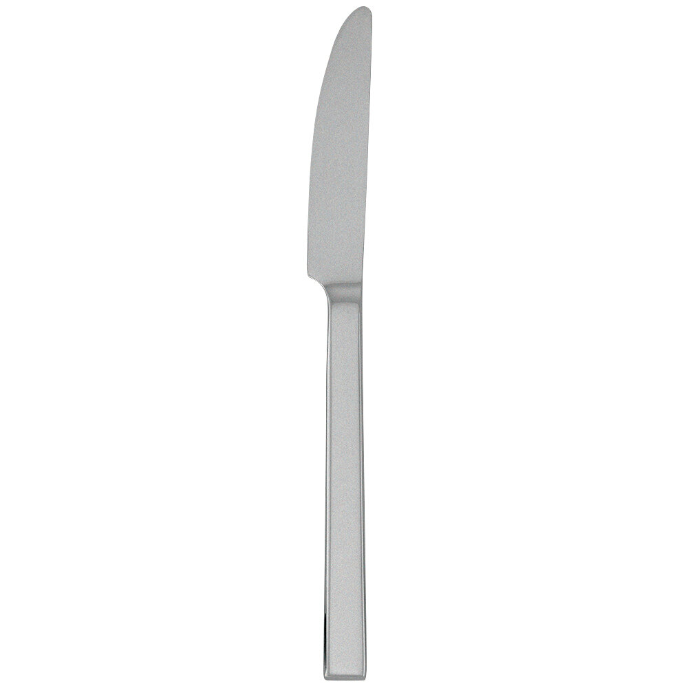 Walco Semi from Steelite International WL0945FST 9" 18/10 Fieldstone Finish Stainless Steel Extra Heavy Weight Dinner Knife - 12/Case