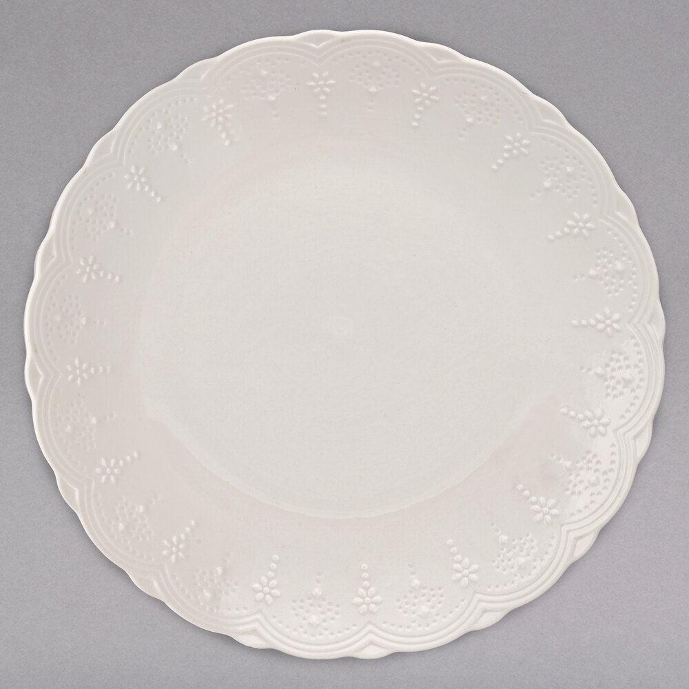 10 Strawberry Street VTNA-0001 Valentina 11" White New Bone China Dinner Plate - 12/Case