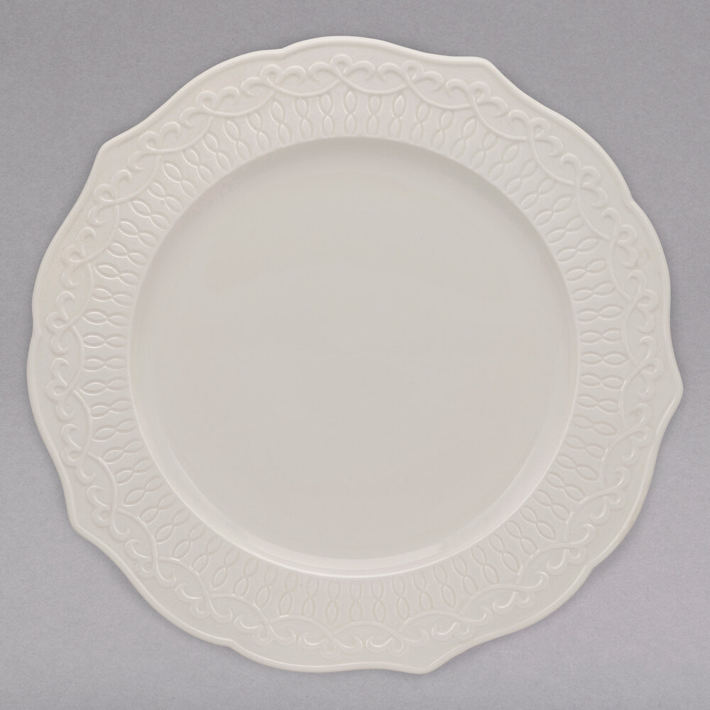 10 Strawberry Street EVER-0001 Ever 10 1/2" White New Bone China Plate - 12/Case