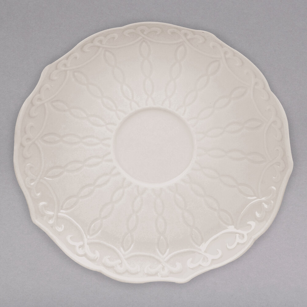 10 Strawberry Street EVER-0009S Ever 5 1/2" White New Bone China Saucer - 36/Case