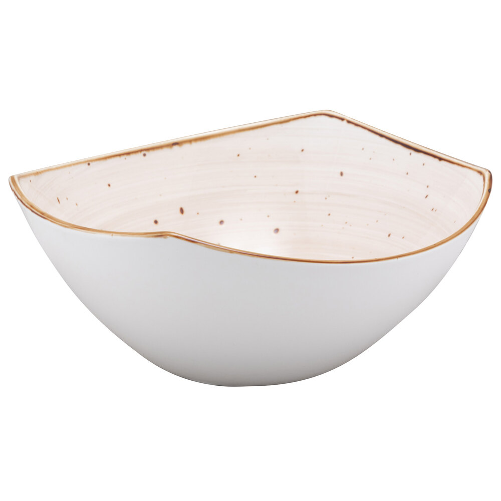 10 Strawberry Street SAN-10DPBWL-PBLO Santa Fe 64 oz. Pueblo Brown China Salad Bowl - 12/Case