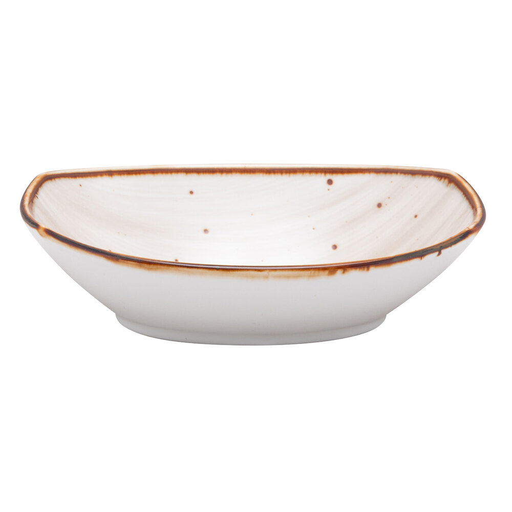 10 Strawberry Street SAN-7DPPLT-PBLO Santa Fe 10 oz. Pueblo Brown China Deep Plate - 30/Case