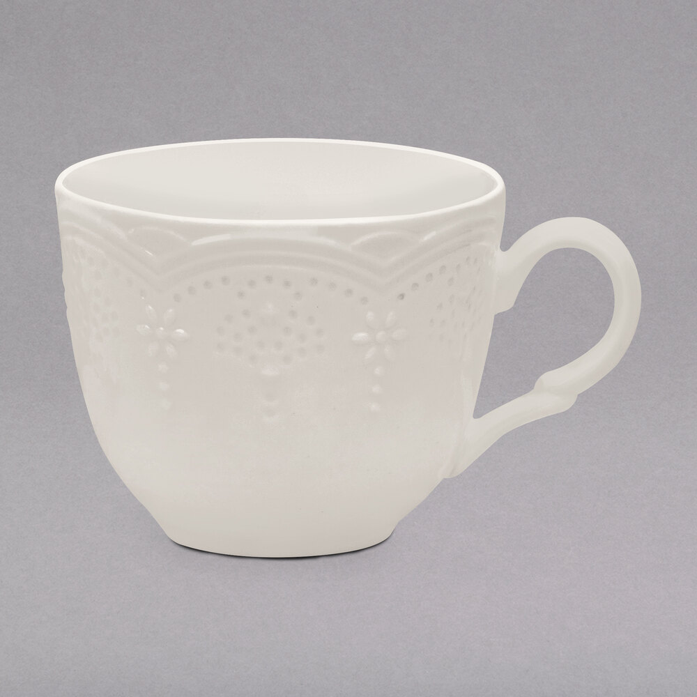 10 Strawberry Street VTNA-0009C Valentina 8 oz. White New Bone China Cup - 36/Case