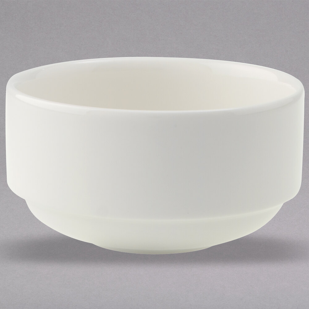Villeroy & Boch 16-2040-2514 Universal 9 oz. White Premium Porcelain Stackable Soup Cup - 6/Case