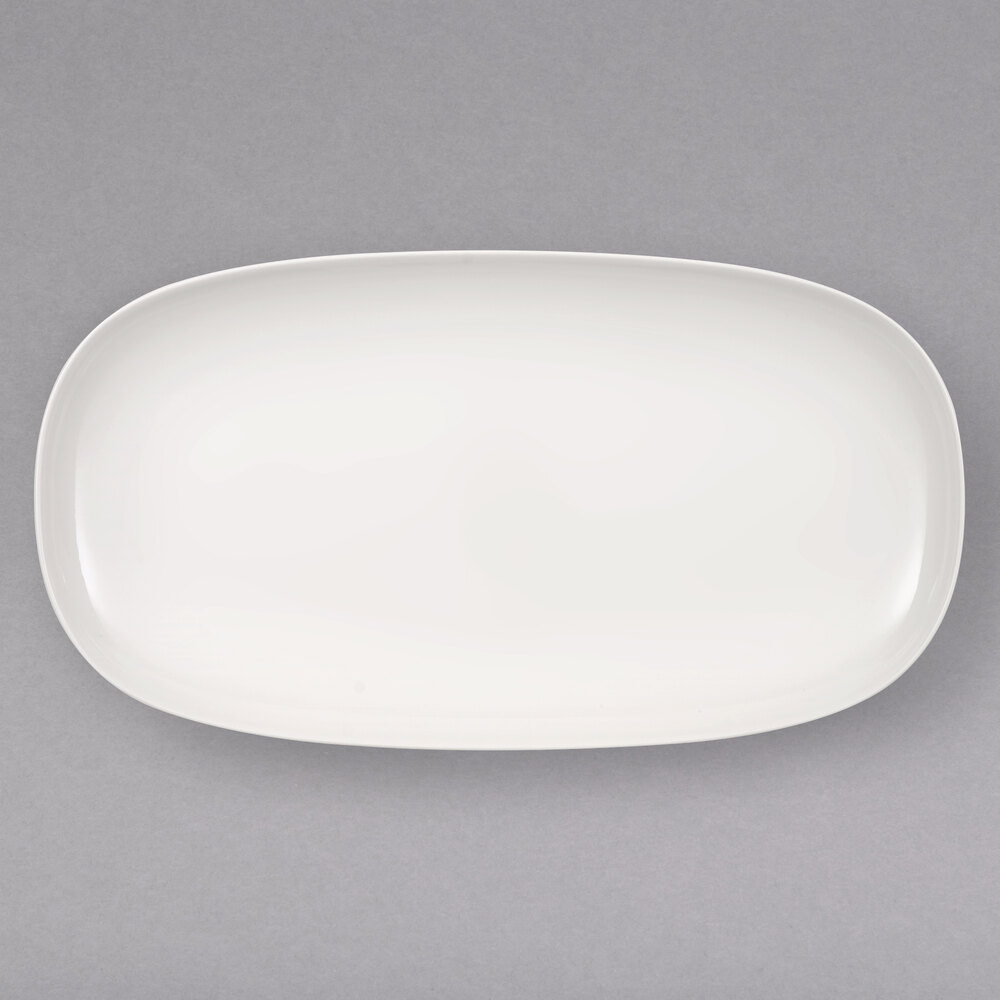 Villeroy & Boch 10-3452-3876 Urban Nature 19 1/2" x 10 11/16" White Premium Porcelain Oval Platter - 4/Case