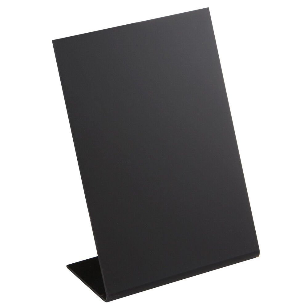 American Metalcraft TBABLA6 4 1/8" x 5 7/8" Tabletop Chalkboard Sign - 3/Pack
