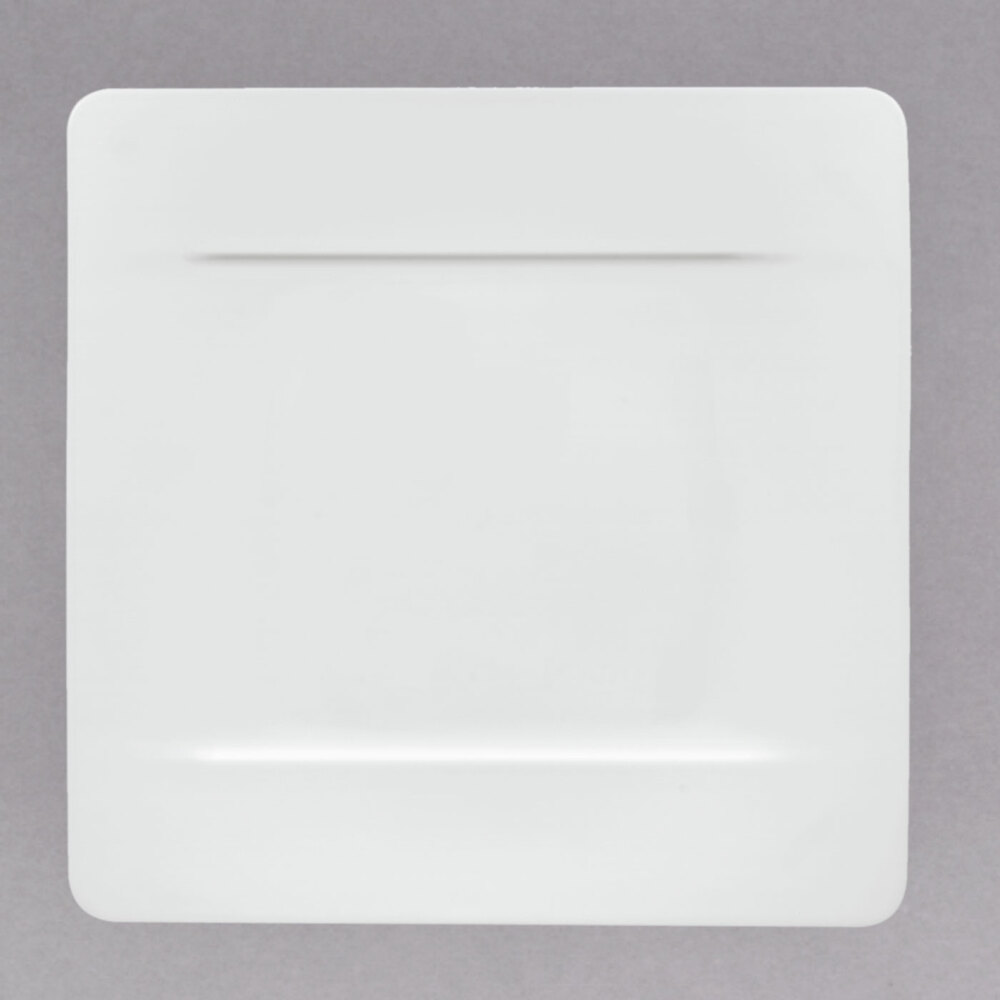 Villeroy & Boch 10-4510-2640 Modern Grace 8 1/2" x 8 1/2" White Bone Porcelain Square Plate - 6/Case