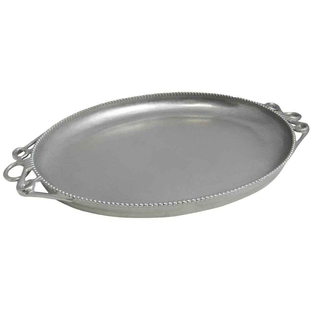 Bon Chef 2105P Bolero 17" x 22" Pewter-Glo Cast Aluminum Platter