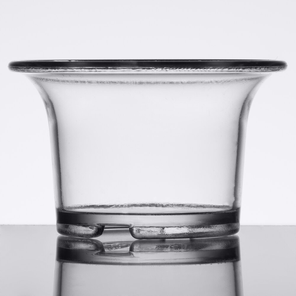 GET SC-222-CL 2 oz. Clear Plastic Oyster Cup / Ramekin - 48/Case