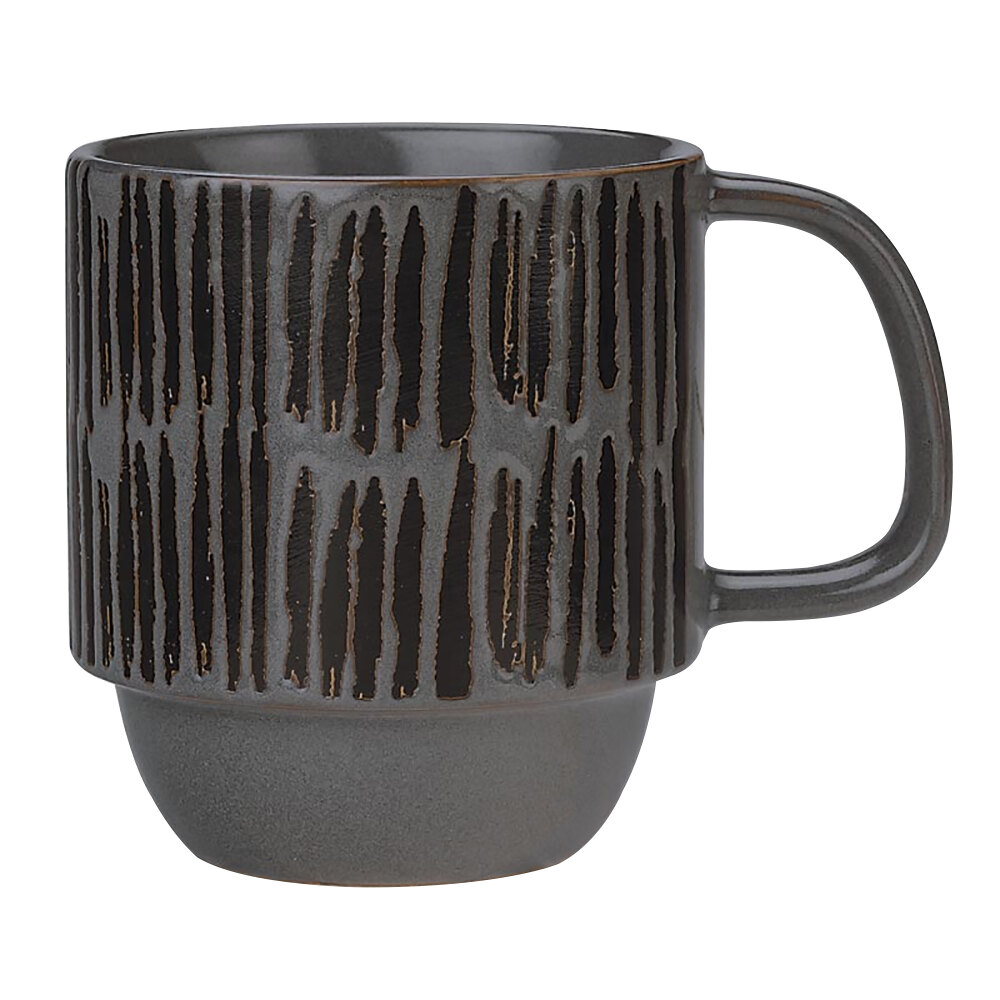 World Tableware AFAR-4G Afar 12 oz. Gray Stoneware Mug - 12/Case