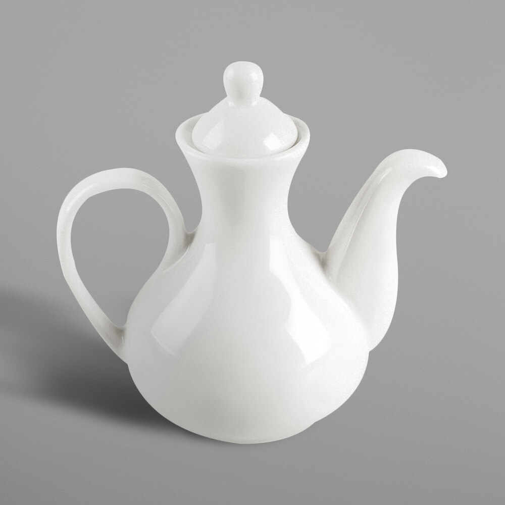 RAK Porcelain NNOV12 Nano 4.1 oz. Ivory Porcelain Oil / Vinegar / Soy Sauce Pot - 12/Case