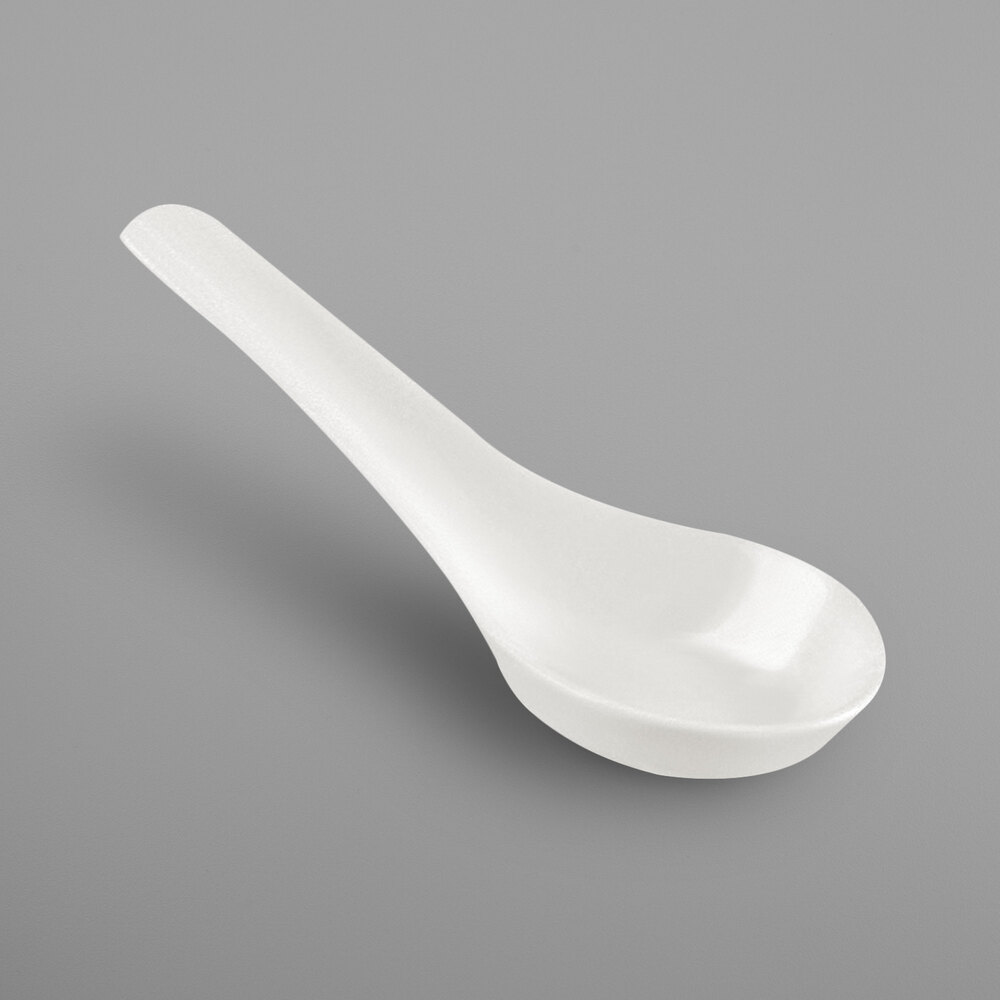 RAK Porcelain NNSP14 Nano 5 1/2" Ivory Porcelain Spoon - 12/Case