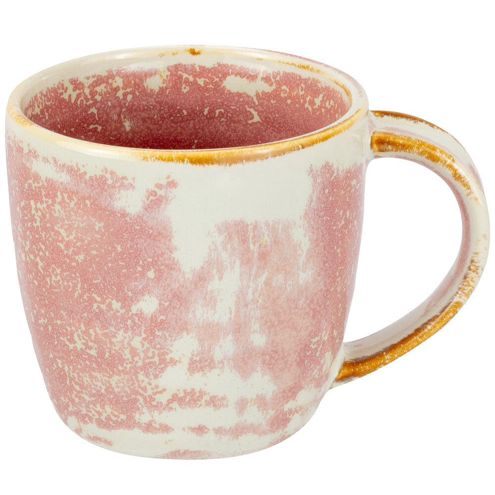 Bon Chef 2000050P Tavola Blush 9.5 oz. Porcelain Mug - 12/Pack