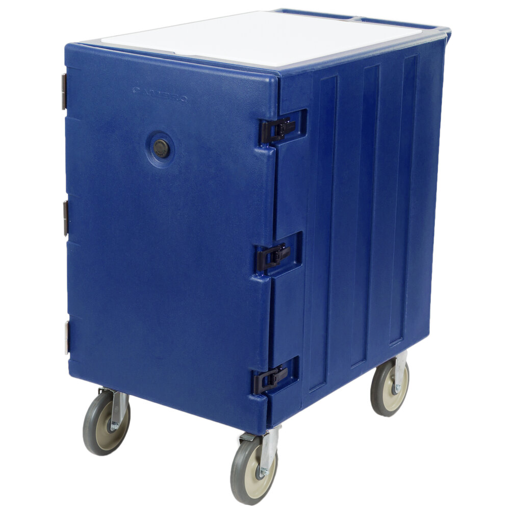 Cambro 1826LTC186 Camcart® Navy Blue Mobile Cart for 18" x 26" Sheet Pans and Trays