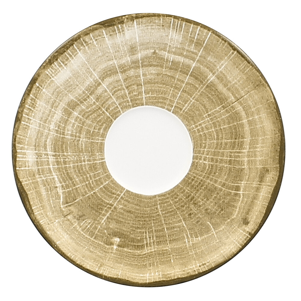 RAK Porcelain WDCLSA13MG Woodart 5 1/8" Moss Green Porcelain Espresso Cup Saucer - 12/Case