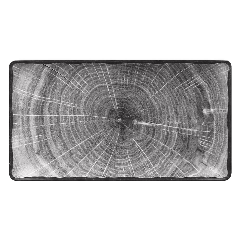 RAK Porcelain WDEDRG33BG Woodart 13 1/4" x 7 1/8" Beech Grey Porcelain Rectangular Serving Platter - 6/Case