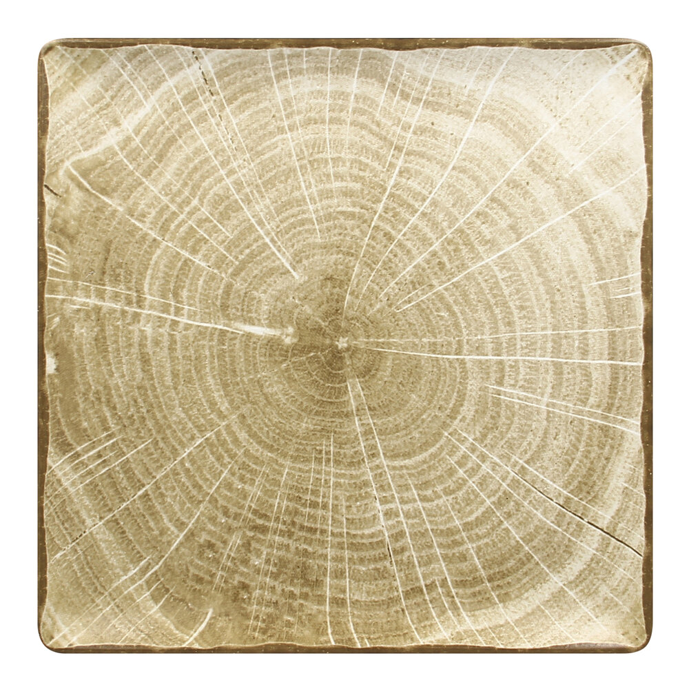 RAK Porcelain WDEDSQ30MG Woodart 12" Moss Green Porcelain Square Coupe Plate - 6/Case