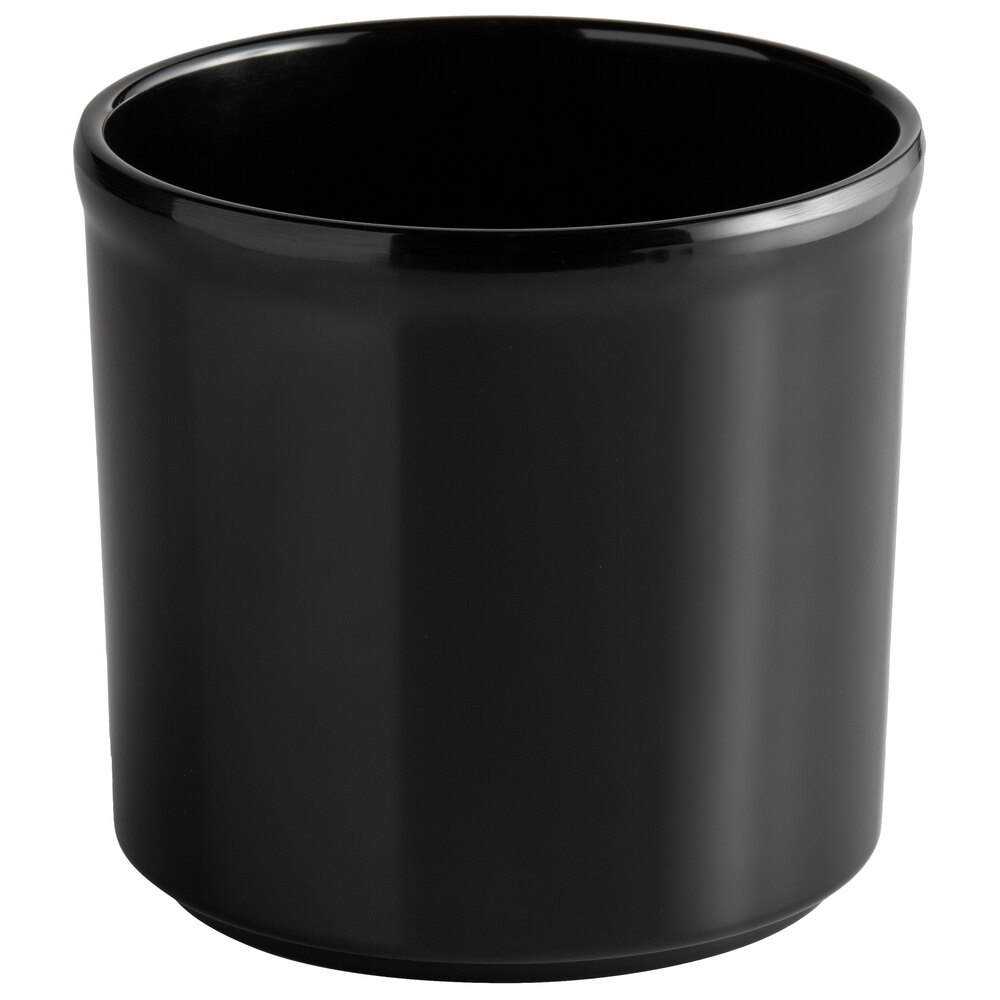 Cal-Mil 1950-64-13 6" Round Black Melamine Utensil Holder