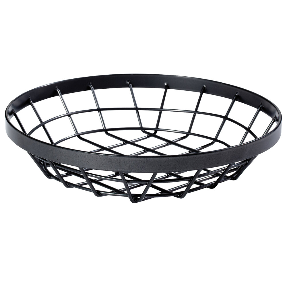 GET WB-1050-MG Vector 10 1/2" Round Metal Gray Wire Basket