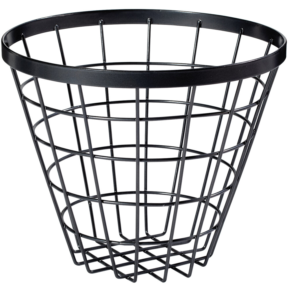 GET WB-886-MG Vector 8" Round Metal Gray Wire Basket