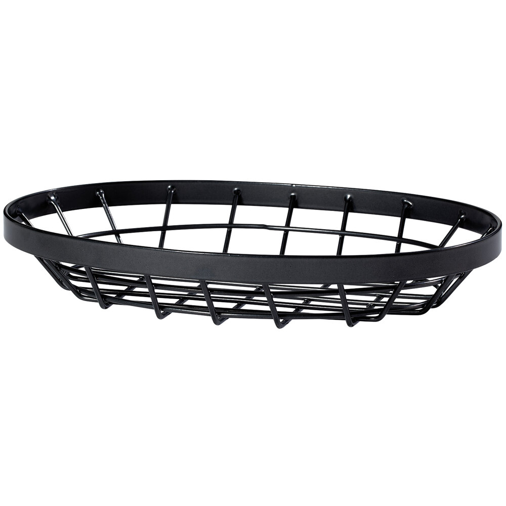 GET WB-961-MG Vector 9" x 6" Oval Metal Gray Wire Basket