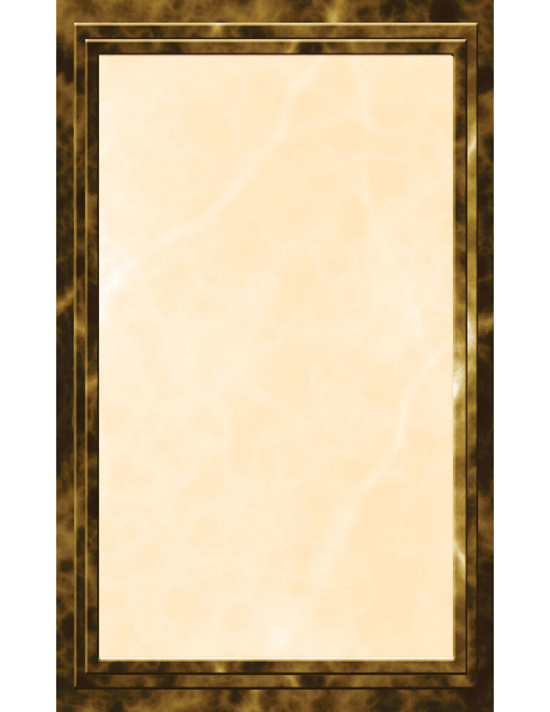 Choice 8 1/2" x 11" Brown Menu Paper - Marble Border - 100/Pack