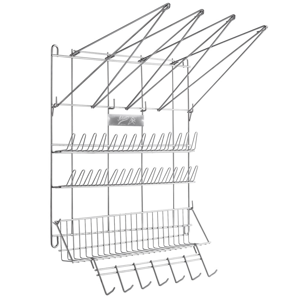 Ateco 2999 Stainless Steel Pastry Bag and Tip Drying Rack - 23" x 19 1/2"