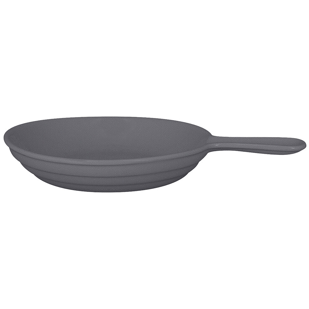 RAK Porcelain CFPN16GY Chef's Fusion 11 oz. Stone Gray Porcelain Frying Pan - 6/Case