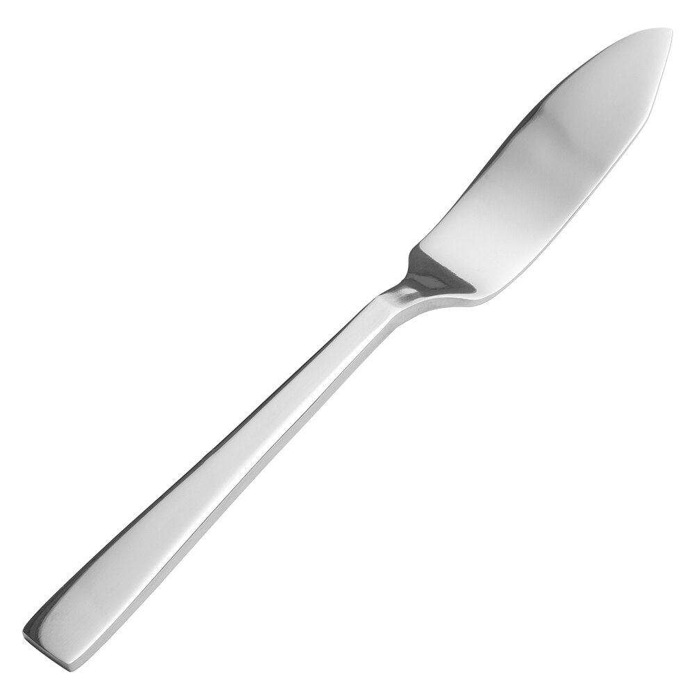 Bon Chef S3717 Roman 7 3/4" 18/8 Extra Heavy Weight Fish Knife - 12/Case