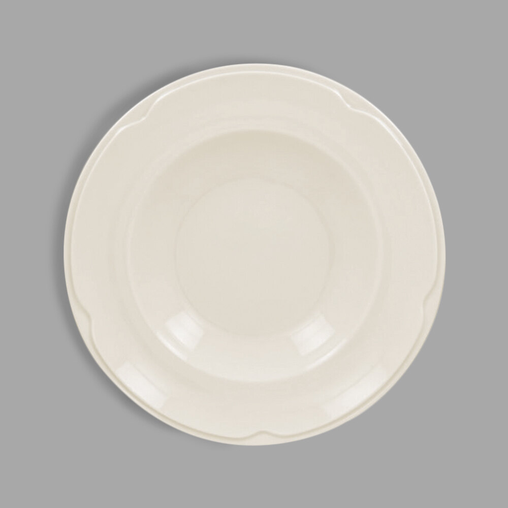 RAK Porcelain ANDP24 Anna 9 1/2" Ivory Porcelain Deep Plate - 12/Case