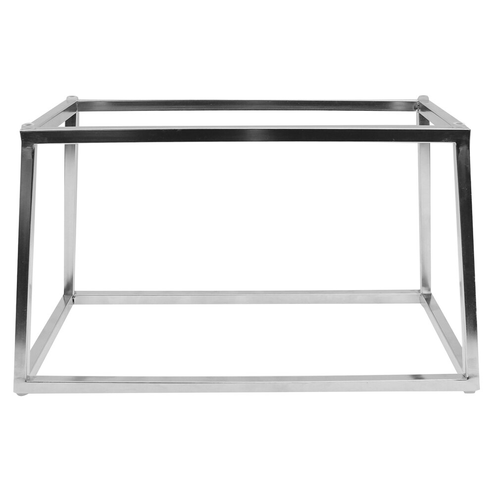 Tablecraft 21005 12 3/4" x 6 7/8" x 7 1/4" Stainless Steel Tall Third Size Reversible Riser
