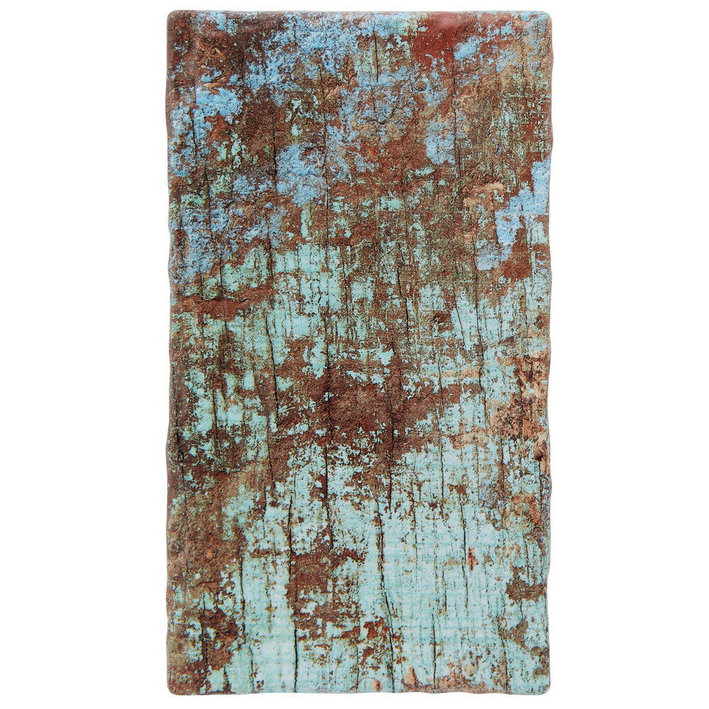 American Metalcraft RM147 14 1/4" x 8" x 3/8" Faux Reclaimed Wood Melamine Rectangular Serving Board