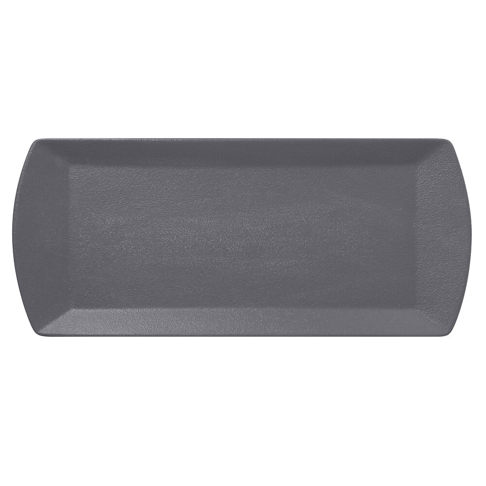 RAK Porcelain NFOPSP35GY Neo Fusion 13 13/16" x 5 7/8" Stone Gray Porcelain Sandwich Tray - 12/Case