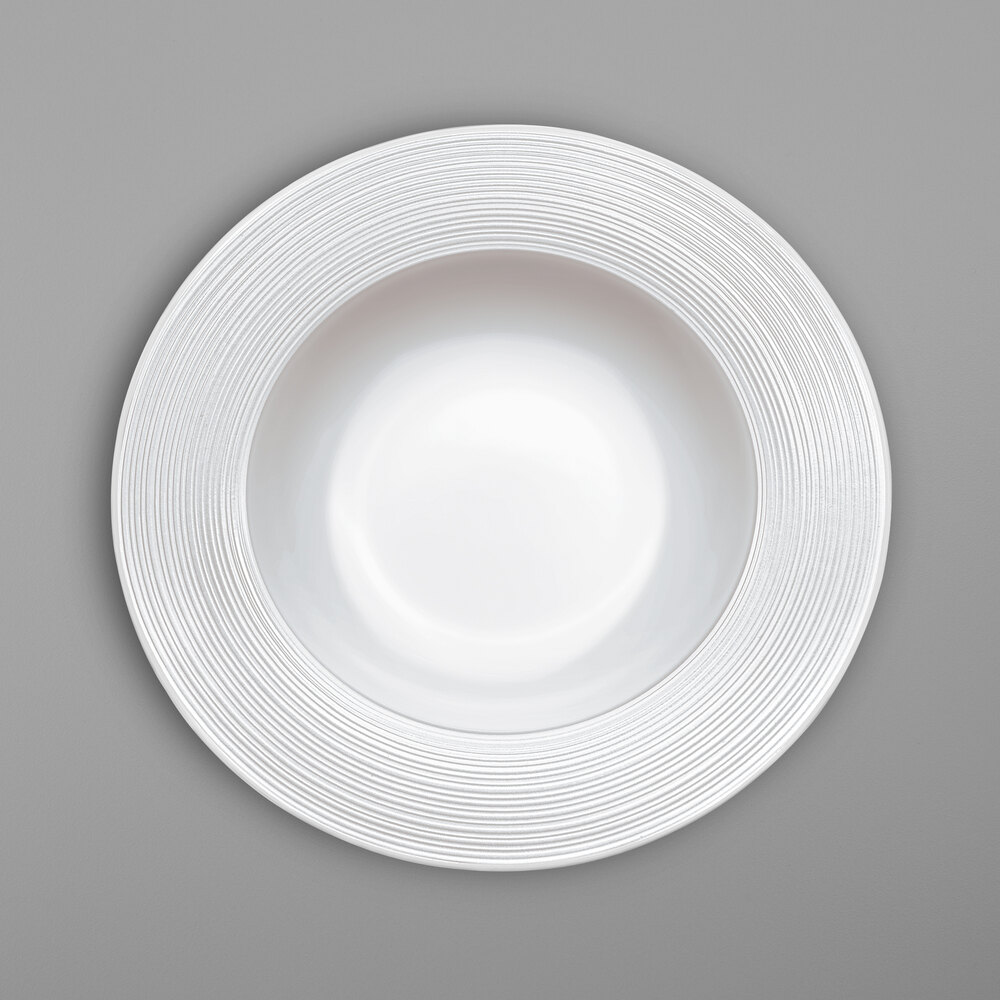 Villeroy & Boch 16-4008-2700 Stella Vogue 9 1/2" White Bone Deep Porcelain Plate - 6/Case