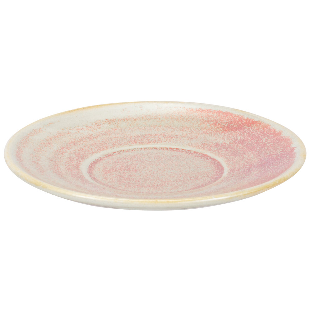 Bon Chef 2000052P Tavola Blush 4 1/2" Porcelain Saucer - 24/Case