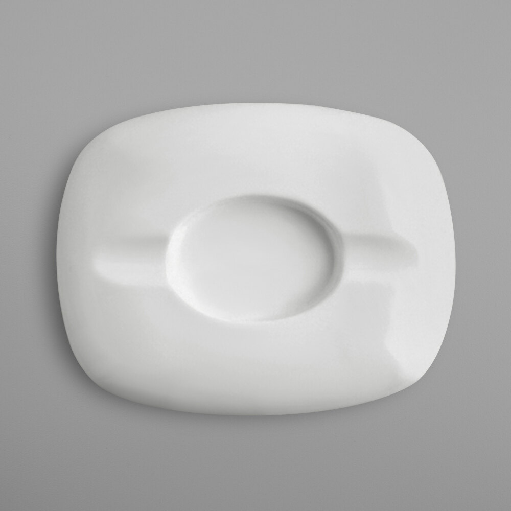 RAK Porcelain BACA01 Banquet 8 1/4" Ivory Porcelain Cigar Ashtray - 2/Case