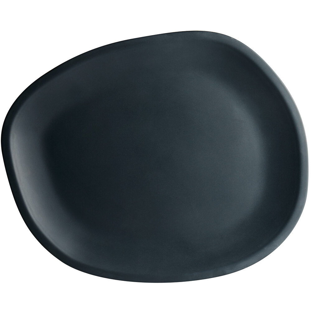 Carlisle 5310338 Ridge 18" Slate Melamine Oblong Platter - 6/Case