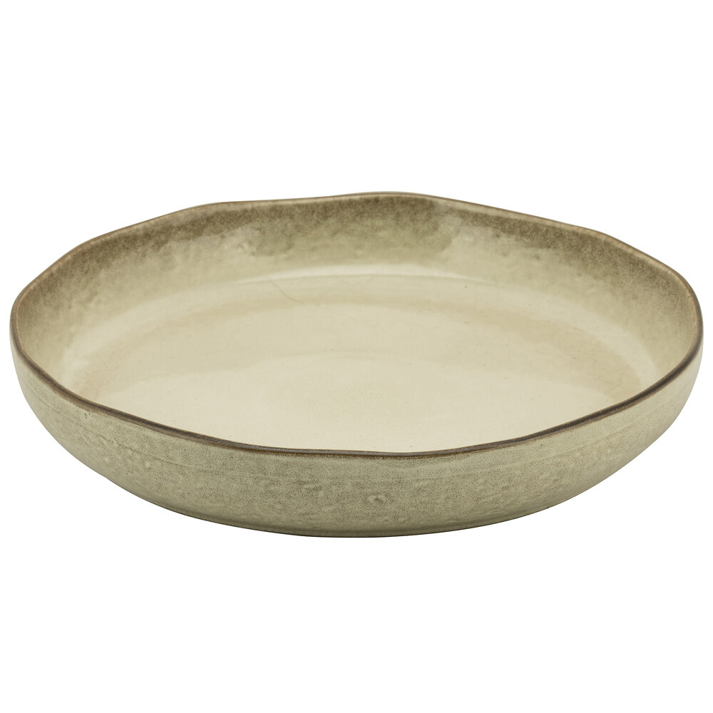 10 Strawberry Street FRZ-12DPPLT-BG Firenza 12" Beige Porcelain Deep Plate - 12/Case