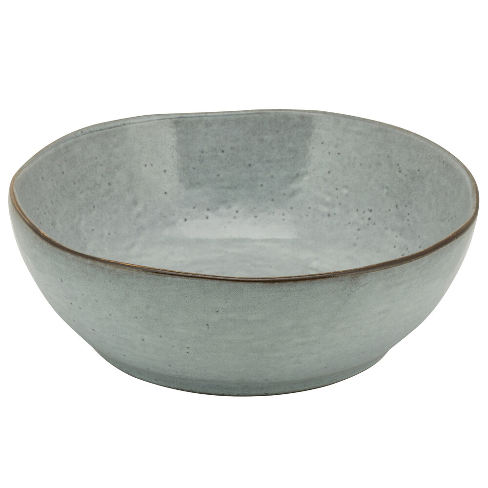 10 Strawberry Street FRZ-8CPBWL-BLU Firenza 60 oz. Blue Porcelain Bowl - 12/Case