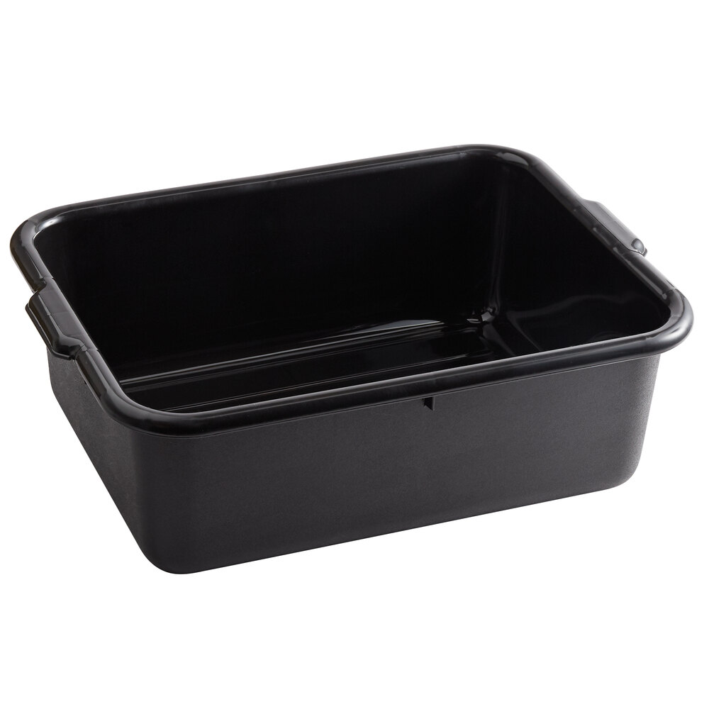 Tablecraft 1537E Black 20" x 15" x 7" Recycled Polyethylene Plastic Bus Tub / Box