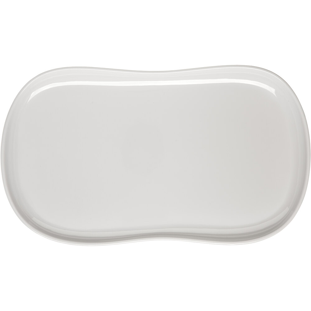 Carlisle 5300980 Stadia 13 1/4" x 7 3/4" Griege Melamine Platter - 12/Case